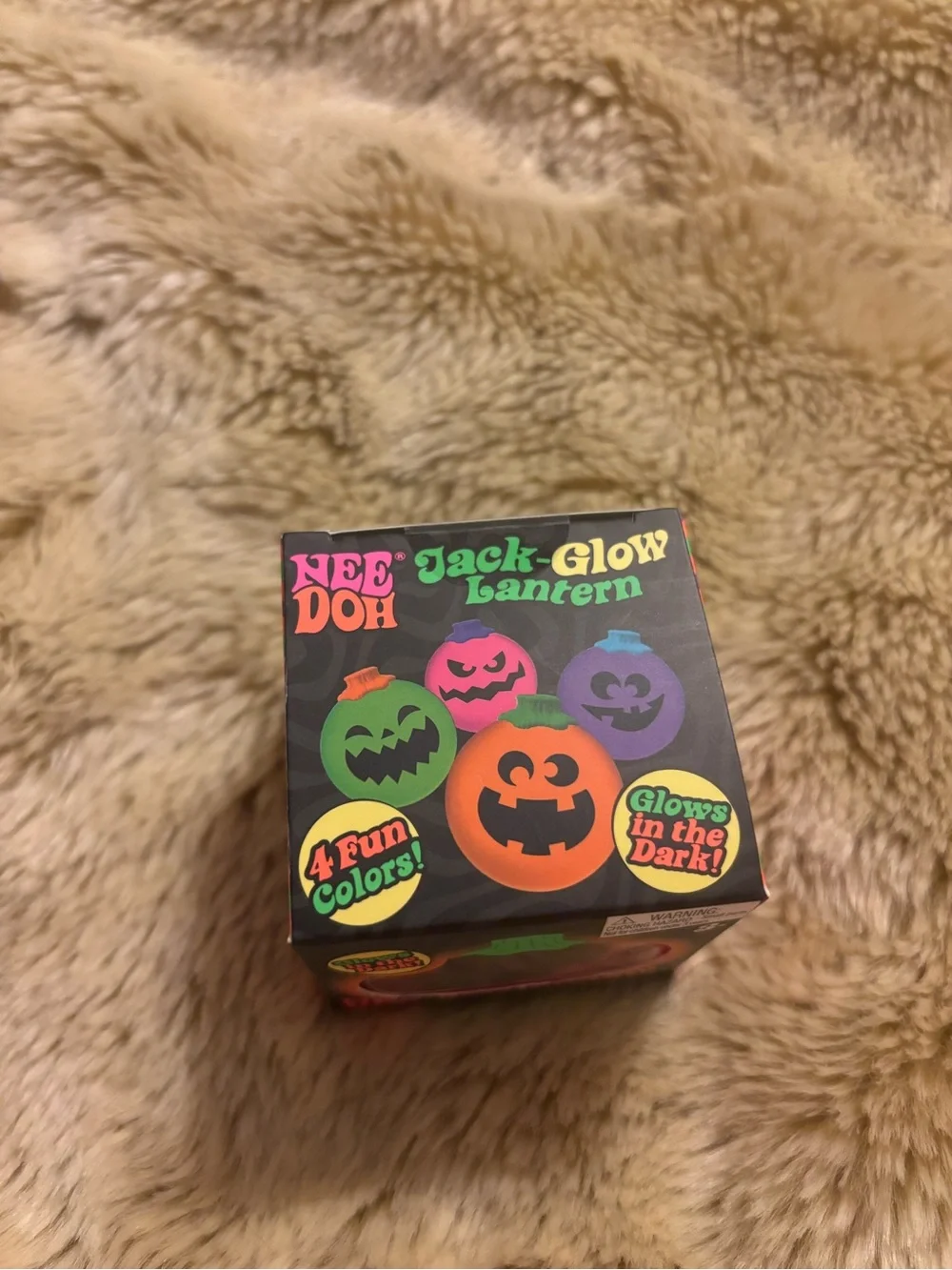 NeeDoh Jack-Glow Lantern Glow-in-the-Dark Neon Pink Pumpkin